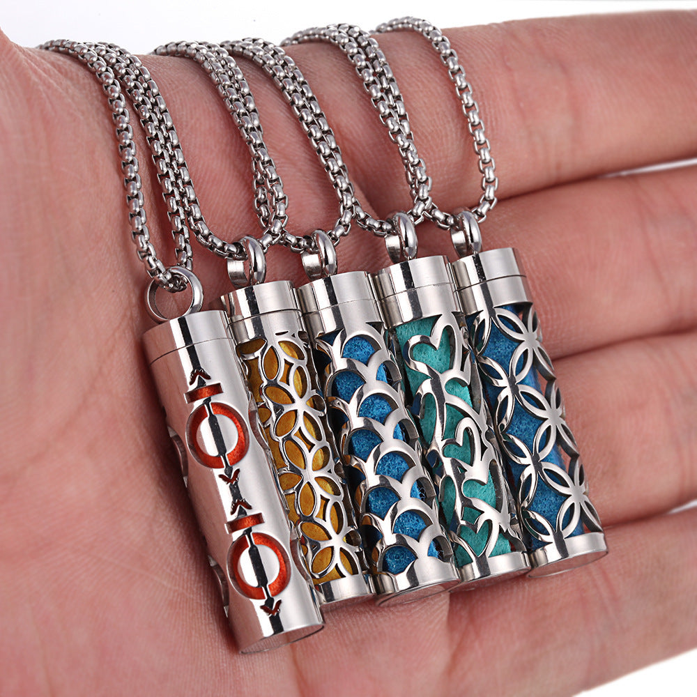 Aromatherapy Pendant Perfume Bottle Essential Oil 925 Stainless Steel